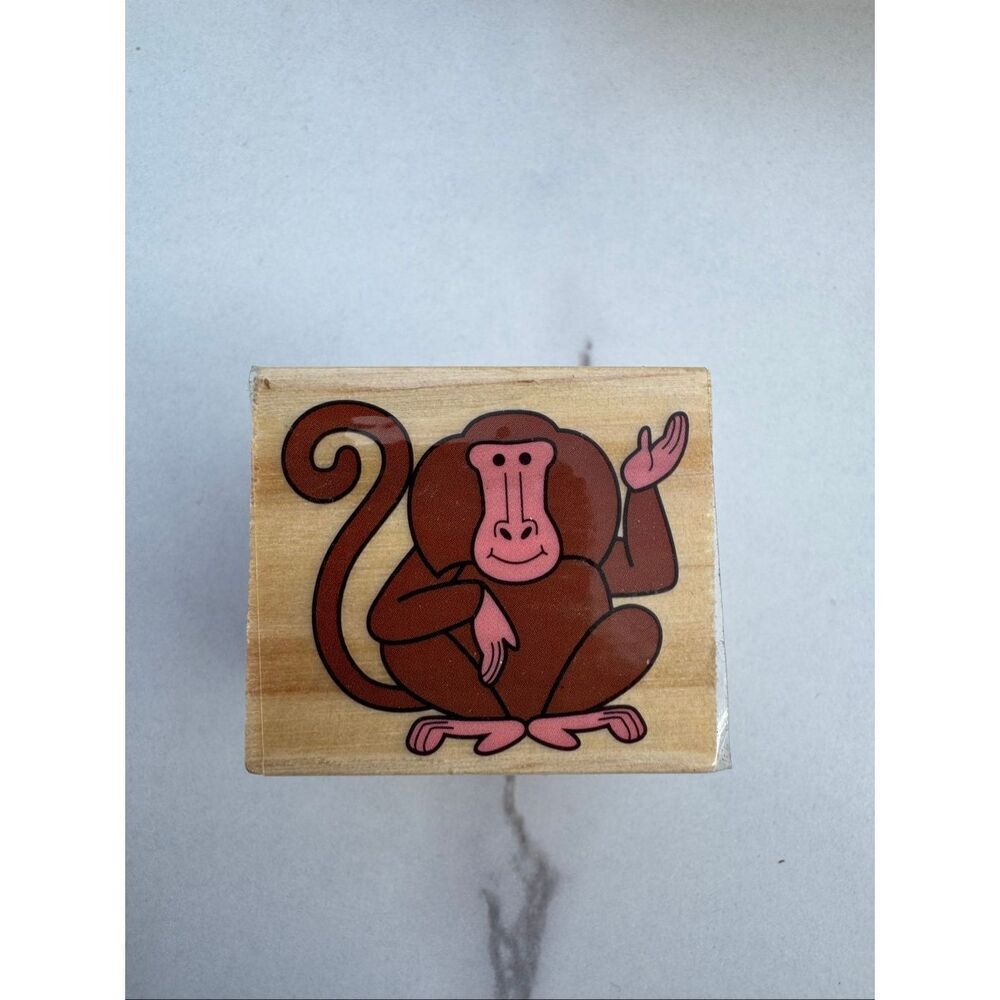 New Cartoon Monkey Rubber Stamp